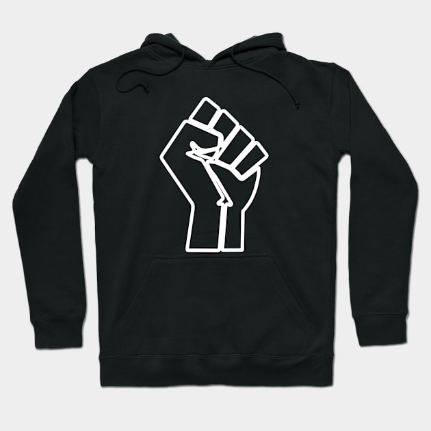 Raised Fist Outline BLM Hoodie by sweetsixty